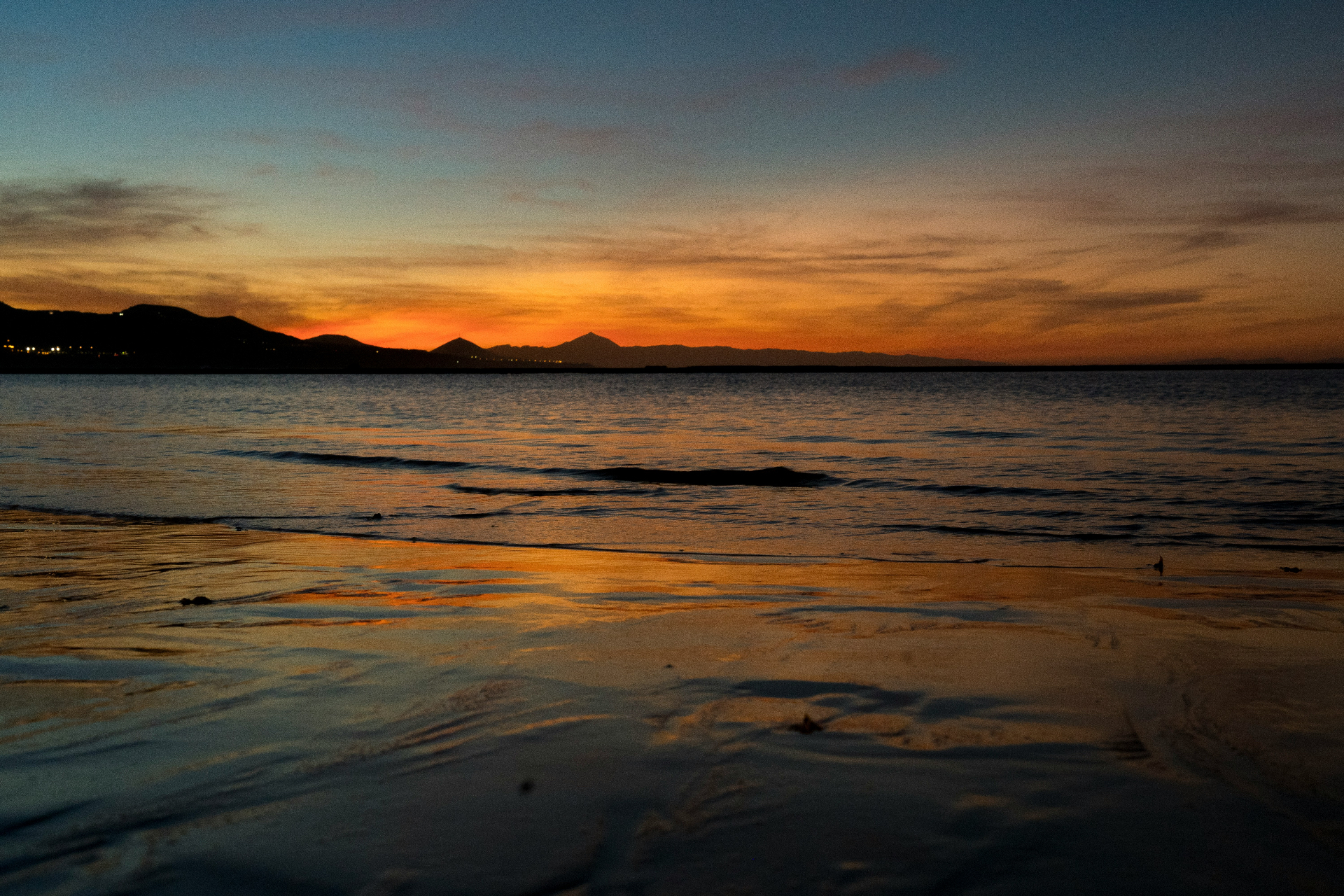 Las Canteras al atardecer